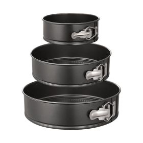 Pan 7", 8", 9" Springform Pan, Round Nonstick Carbon Steel Pan, Leak-Proof with Removable Bottom, Round Cake Pans Set of 3 pcs