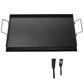 Carbon Steel Griddle, 24x16 inch Universal Flat Top Rectangular Plate, Gas Grill Griddle for BBQ Grill, Teppanyaki