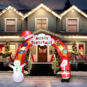 Halloween Outdoor Decorations, Blow Up Yard Decorations, Built-in LED Lights Décor For Indoor Home Party Garden Lawn Store, 5.9FT Pumpkin Ghost (Option: SantaArchaway)